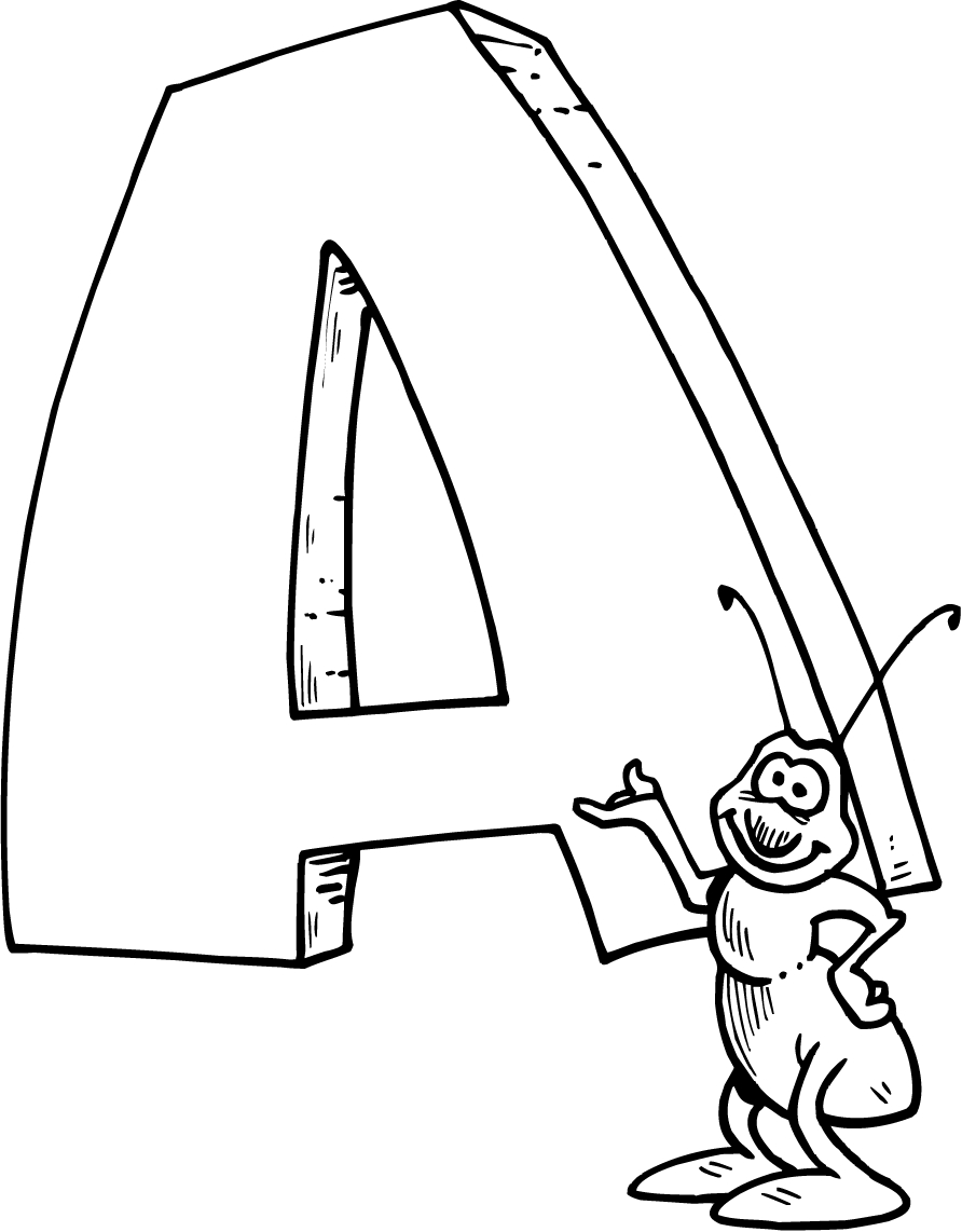 892x1142 Letter A Coloring Pages