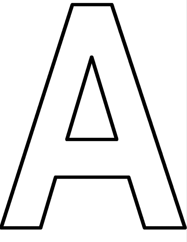 614x794 Printable Letter A Coloring Page