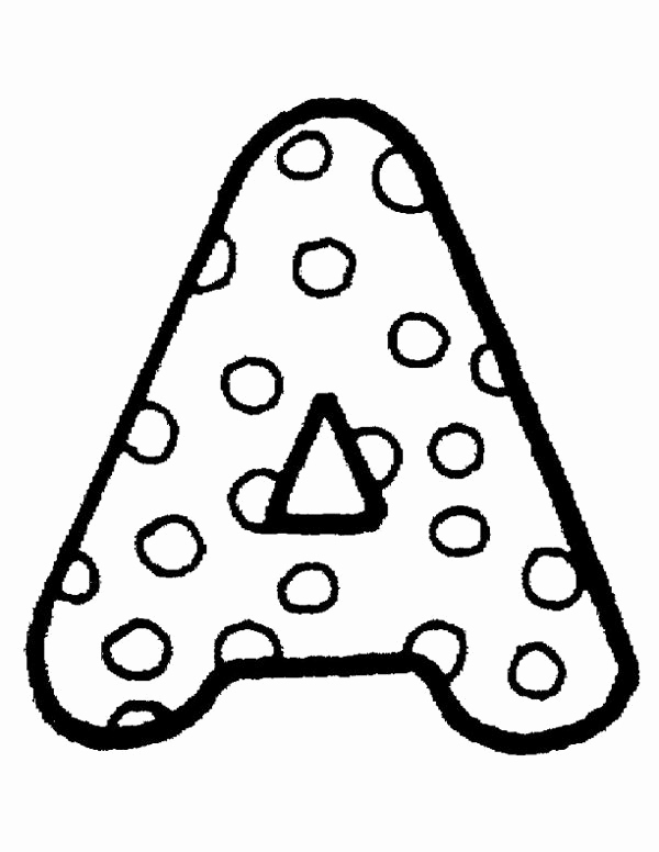 600x776 Letter Aa Coloring Pages