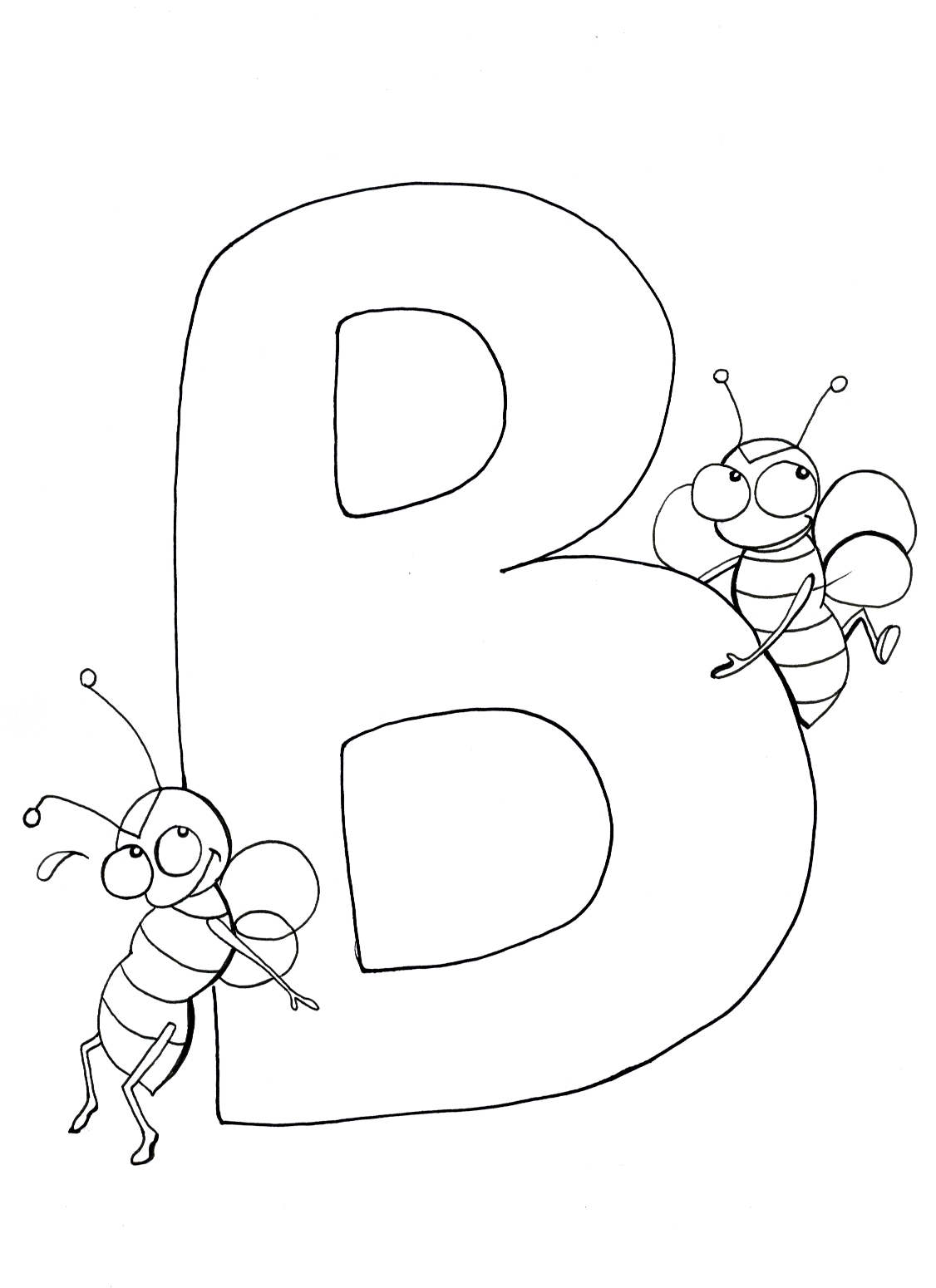 1126x1550 Letter B Coloring Pages For Toddlers Printable Kids