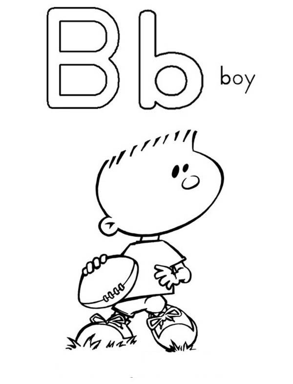 600x788 Boy Is For Letter B Coloring Page For Preschool Kids Best Place