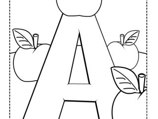 320x240 Preschool Printable Letters Letter A Coloring Pages