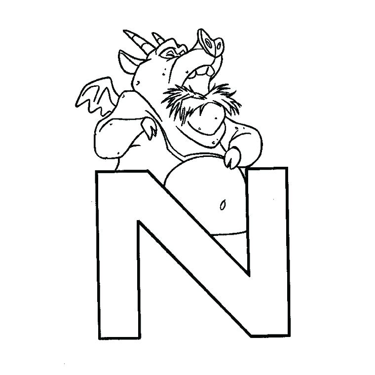 760x760 Letter A Coloring Pages For Toddlers Letter N Coloring Page Letter