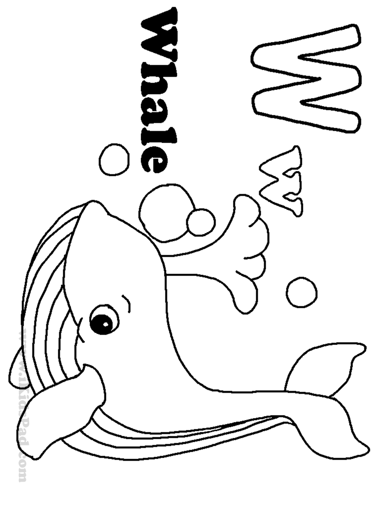 768x1024 Profitable Coloring Pictures Of Letters Whale