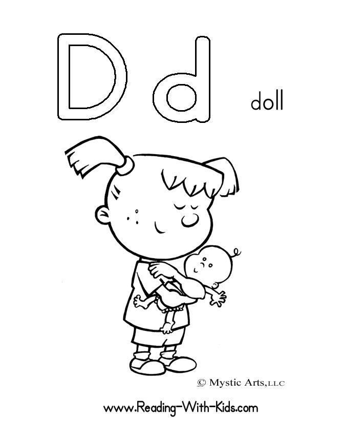 670x863 Letter D Coloring Sheet