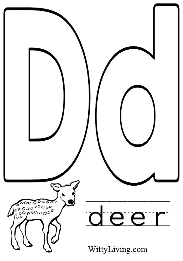 630x900 Letter D Coloring Pages
