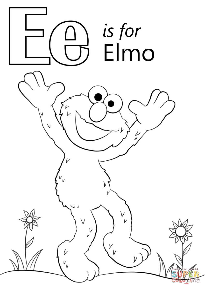 849x1200 Letter E Coloring Pages Preschool