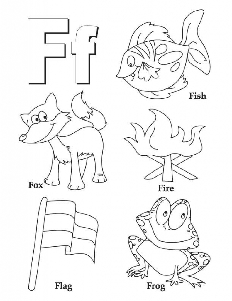 791x1024 My A To Z Coloring Book Letter F Page Pictures For Within Letters