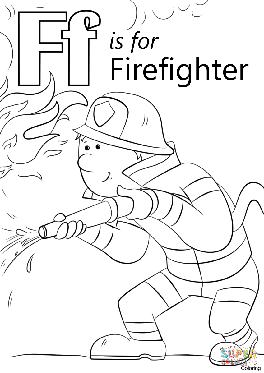 849x1200 Letter F Coloring Sheet