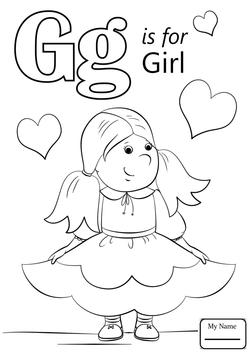 866x1224 Letter G Coloring Page