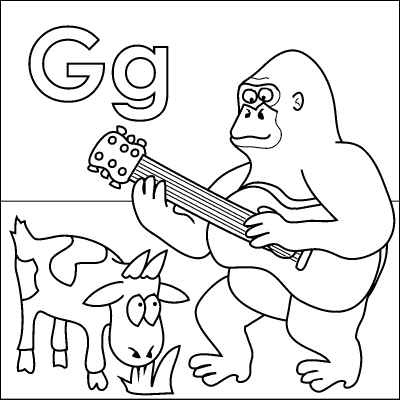 400x400 G Coloring Page Captivating Letter G Coloring Page For Coloring