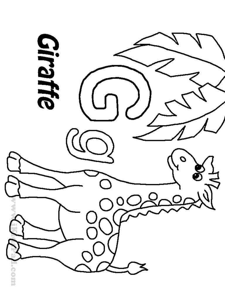 768x1024 Letter G Coloring Pages For Kids