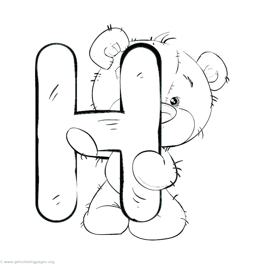 843x843 H Coloring Pages Hen Coloring Pages Letter H Coloring Pages Teddy