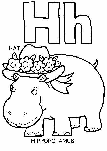 418x588 Preschool Letter H Coloring Sheets