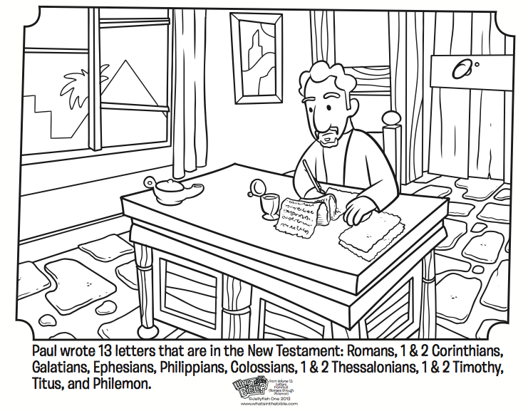 741x577 Paul's Letters Coloring Page