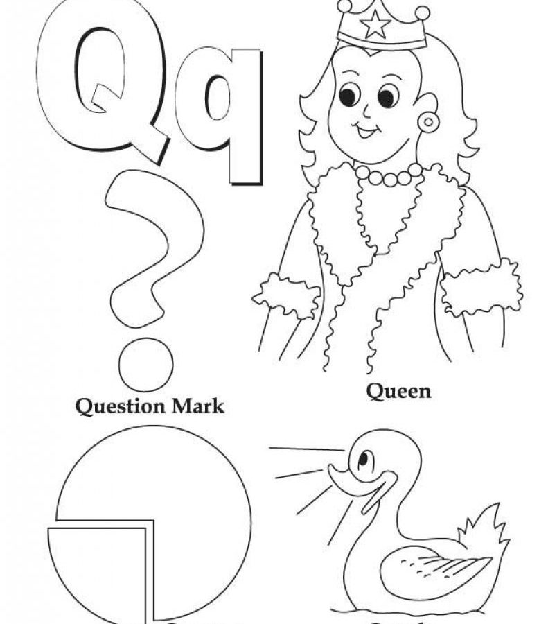 791x900 Alphabet Letter Q Coloring Page Free Pages For Preschool Kids High