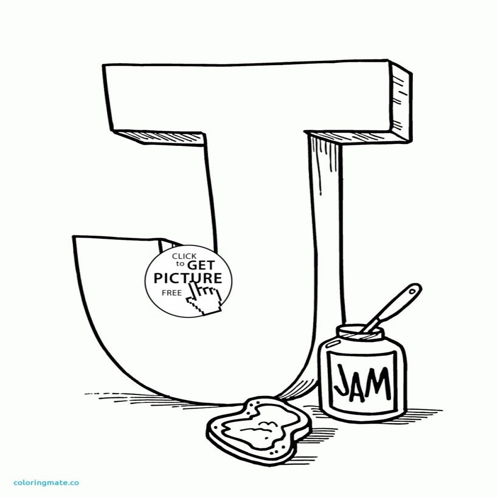 1024x1024 Letter J Coloring Page Portalconexaopb For J Coloring