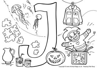 320x226 Letter J Colouring Pages