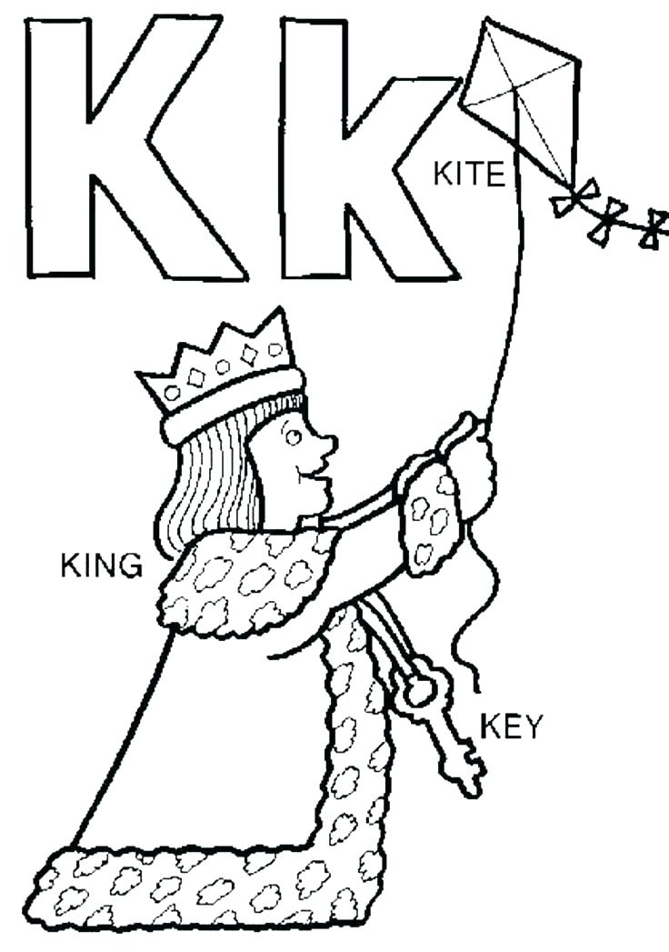 736x1047 Letter K Coloring Sheet