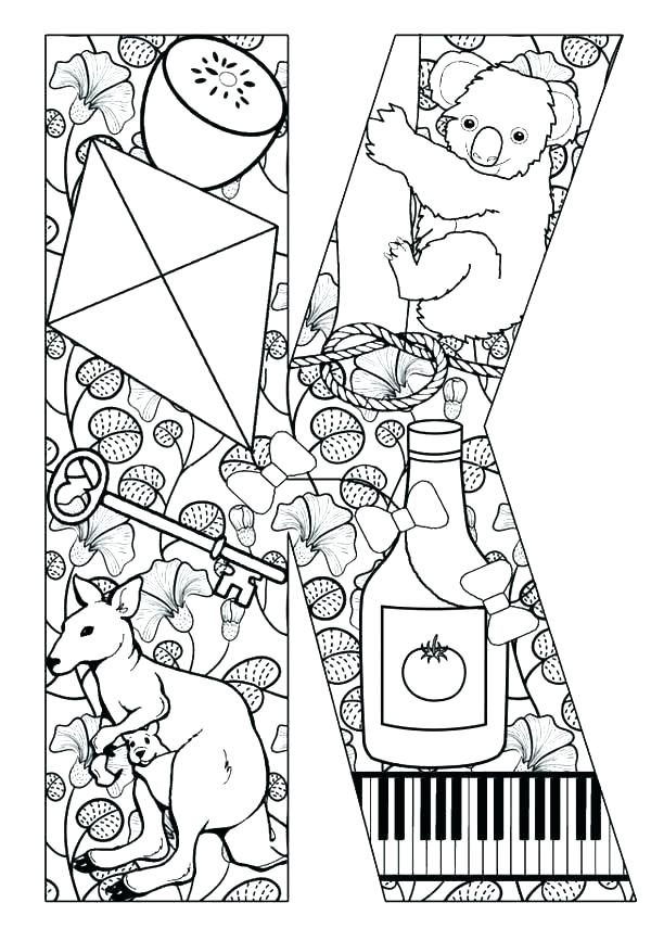 600x855 K Coloring Pages Letter K Alphabet Coloring Pages Free Printable