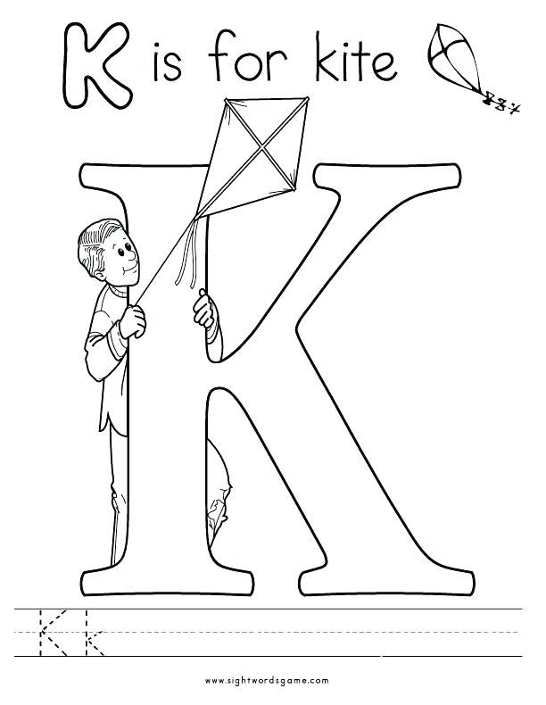 612x790 Letter K Coloring Page Coloring Pages For Preschoolers Coloring