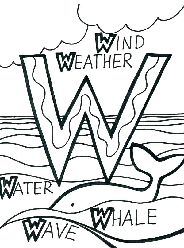 600x808 W Coloring Page Letter L Coloring Sheet Letter L Coloring Sheet