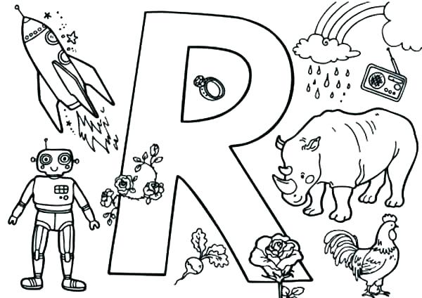 600x424 Letter A Coloring Pages For Preschoolers Letter R Coloring Page