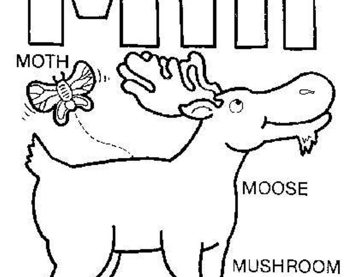 1166x900 Free Alphabet Coloring Pages Printable Letter M Kids Sheets Page