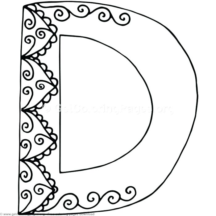 700x700 Letter D Coloring Sheet Flower Inspired Alphabet Letter D Coloring