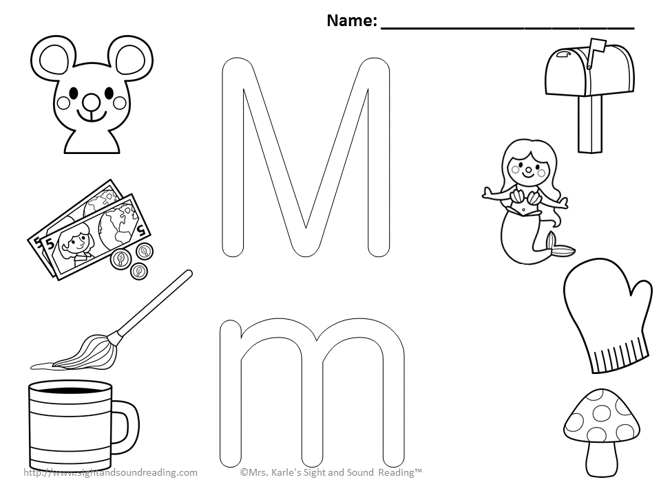 960x720 Letter M Coloring Page