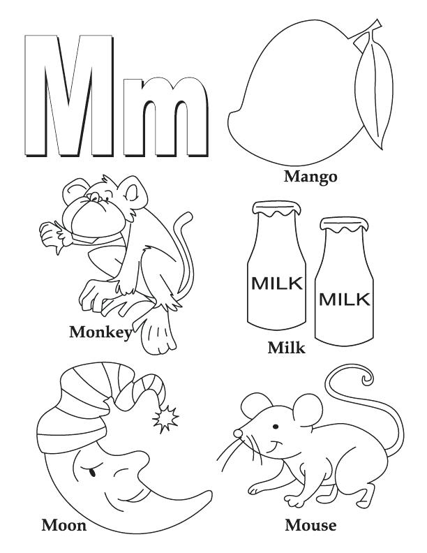 612x792 Letter M Coloring Pagesnd Letter M Coloring Pages Letter