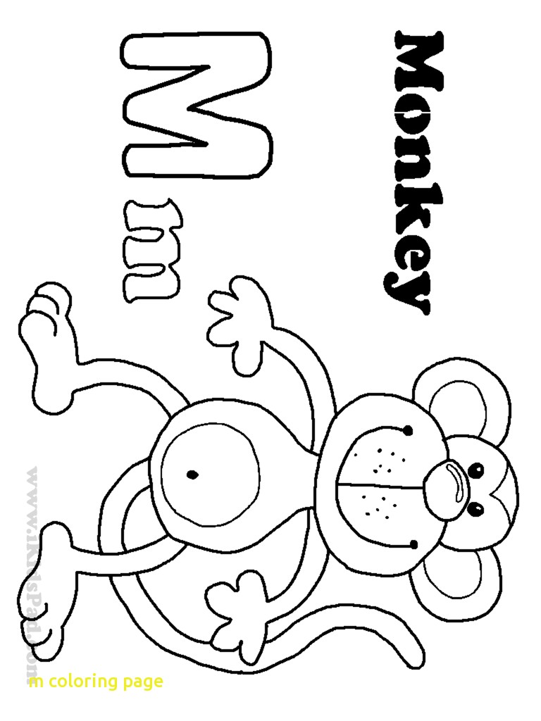 768x1024 Noted Letter M Coloring Sheet Letters And Alphabet Asl Sign