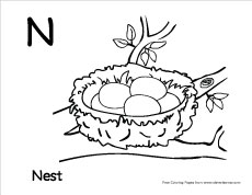 230x178 Letter N Writing And Coloring Sheet