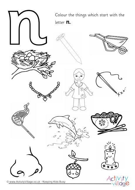 Letter N Coloring Page at GetDrawings | Free download