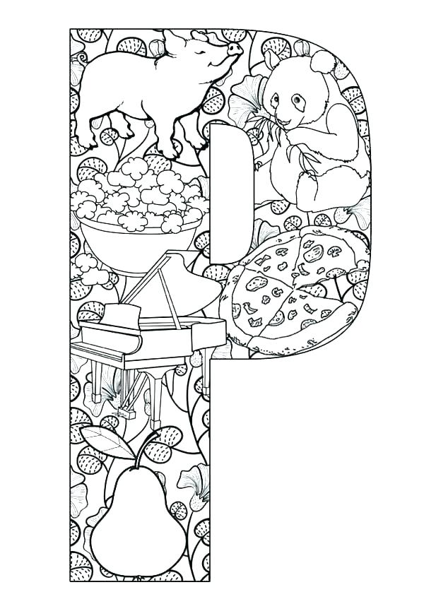 600x855 P Coloring Pages Letter Y Coloring P Pages Preschool Coloring