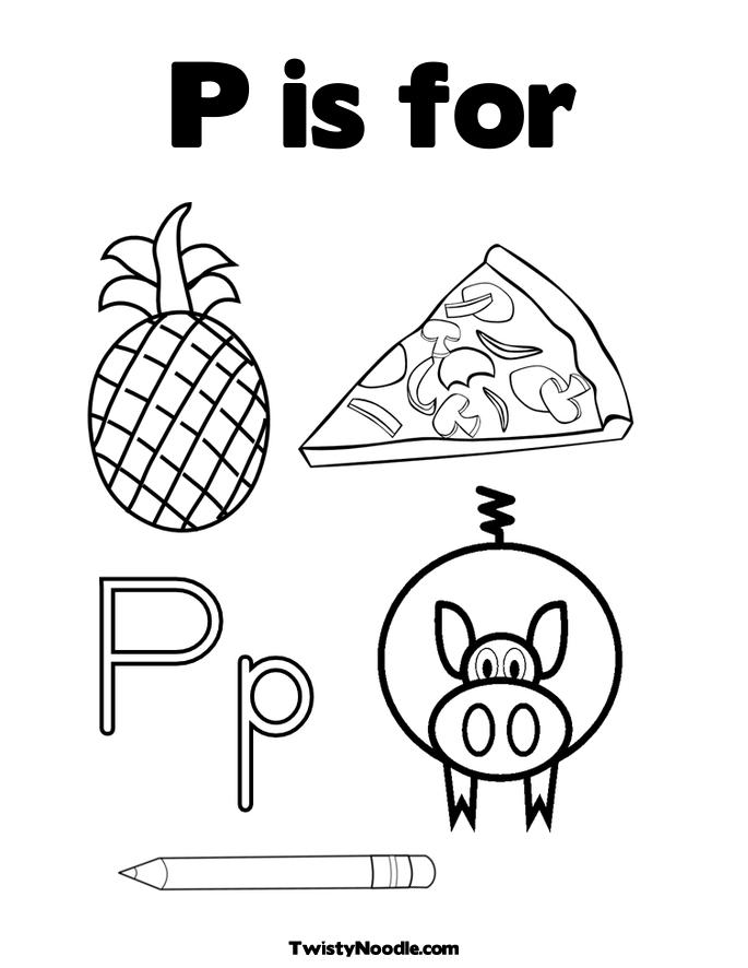685x886 Letter P Coloring Sheets