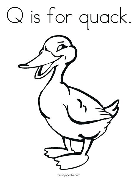 468x605 Letter Q Coloring Page Quacking Duck Coloring Page Letter Y