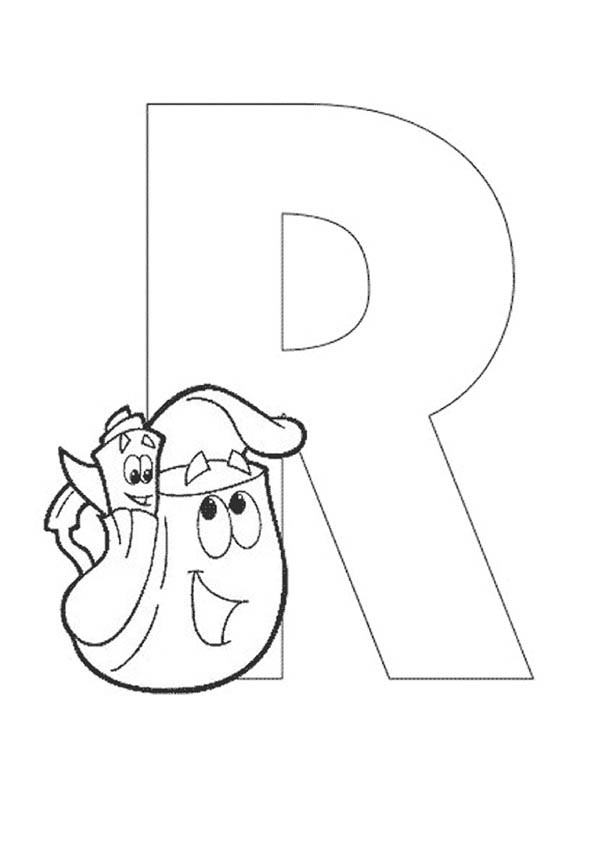 600x848 Dora The Explorer Alphabet Letter R Coloring Pages Batch Coloring