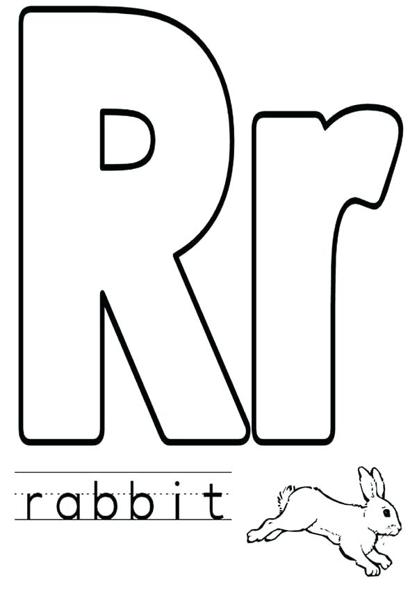 600x857 Letter R Coloring Pages Letter R Coloring Page Upper Case