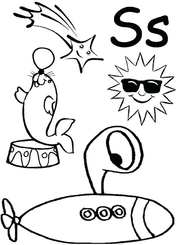 600x831 Coloring Letter S Coloring Page