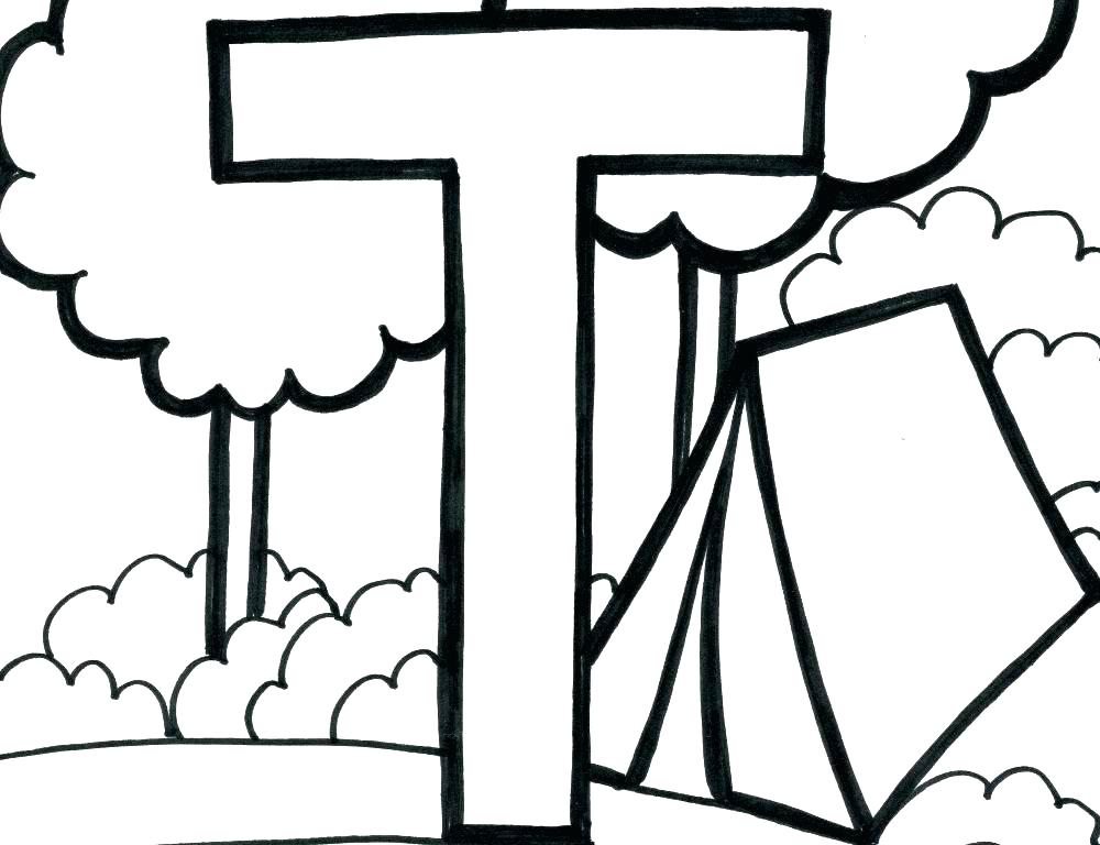 1000x768 Letter A Coloring Pages T Coloring Pages Letter A Coloring Page