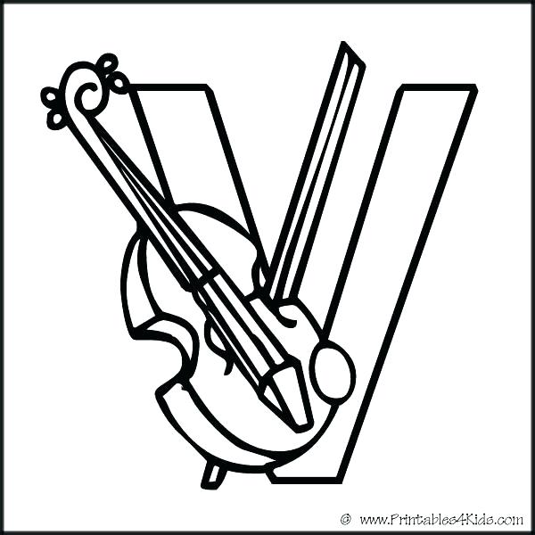 600x600 Luxury Letter V Coloring Pages Crayola Photo Alphabet Page Violin