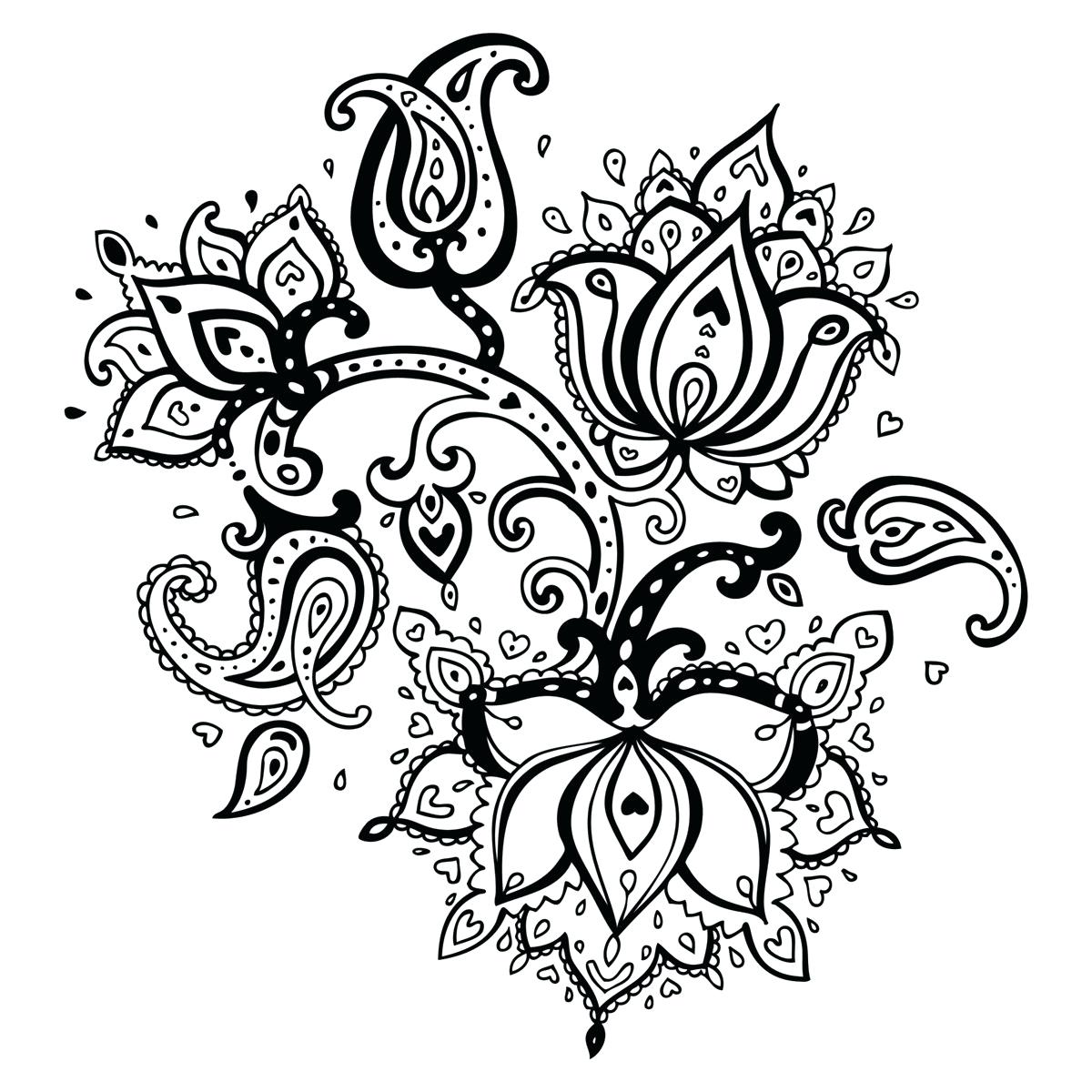 1200x1200 Print V Coloring Page