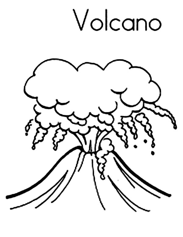 600x777 Volcano Coloring Pages