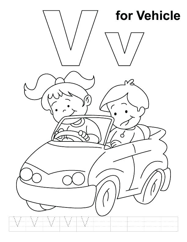 Letter V Coloring Pages Preschool at GetDrawings | Free download