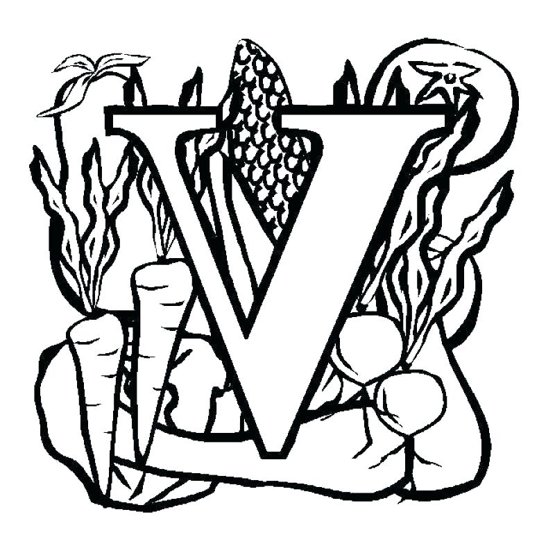 800x787 Letter V Coloring Pages Preschool