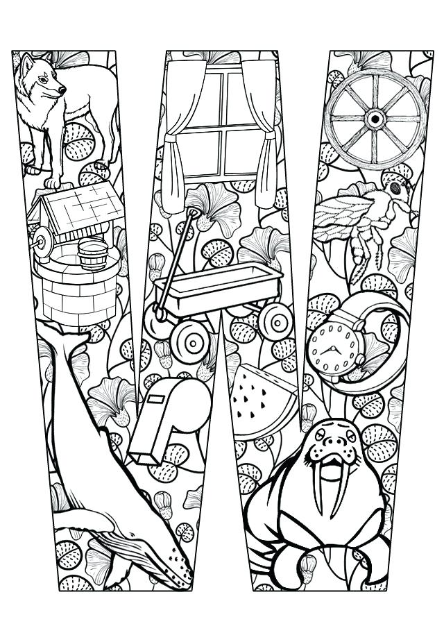 640x912 Letter W Coloring Pages