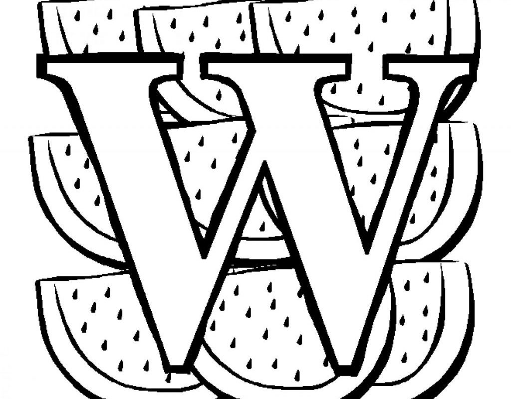 1024x800 Coloring Pages For Kids Letter W Letters And Alphabet Free