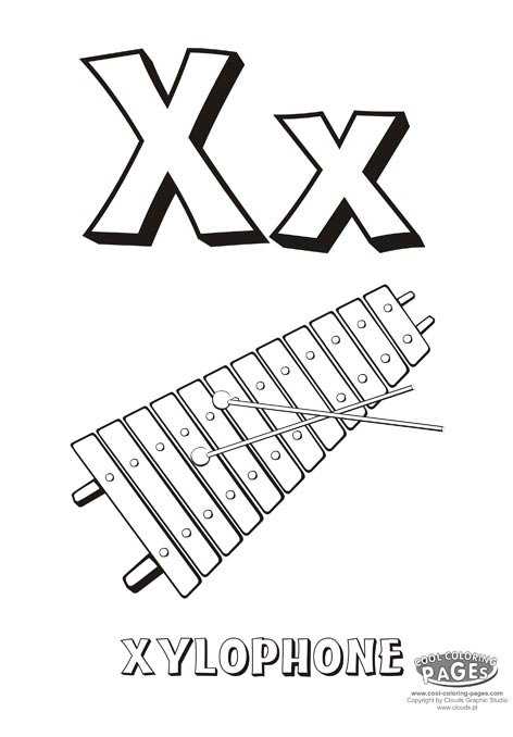 472x678 Letter X Educational Coloring Alphabet My Coloring Page