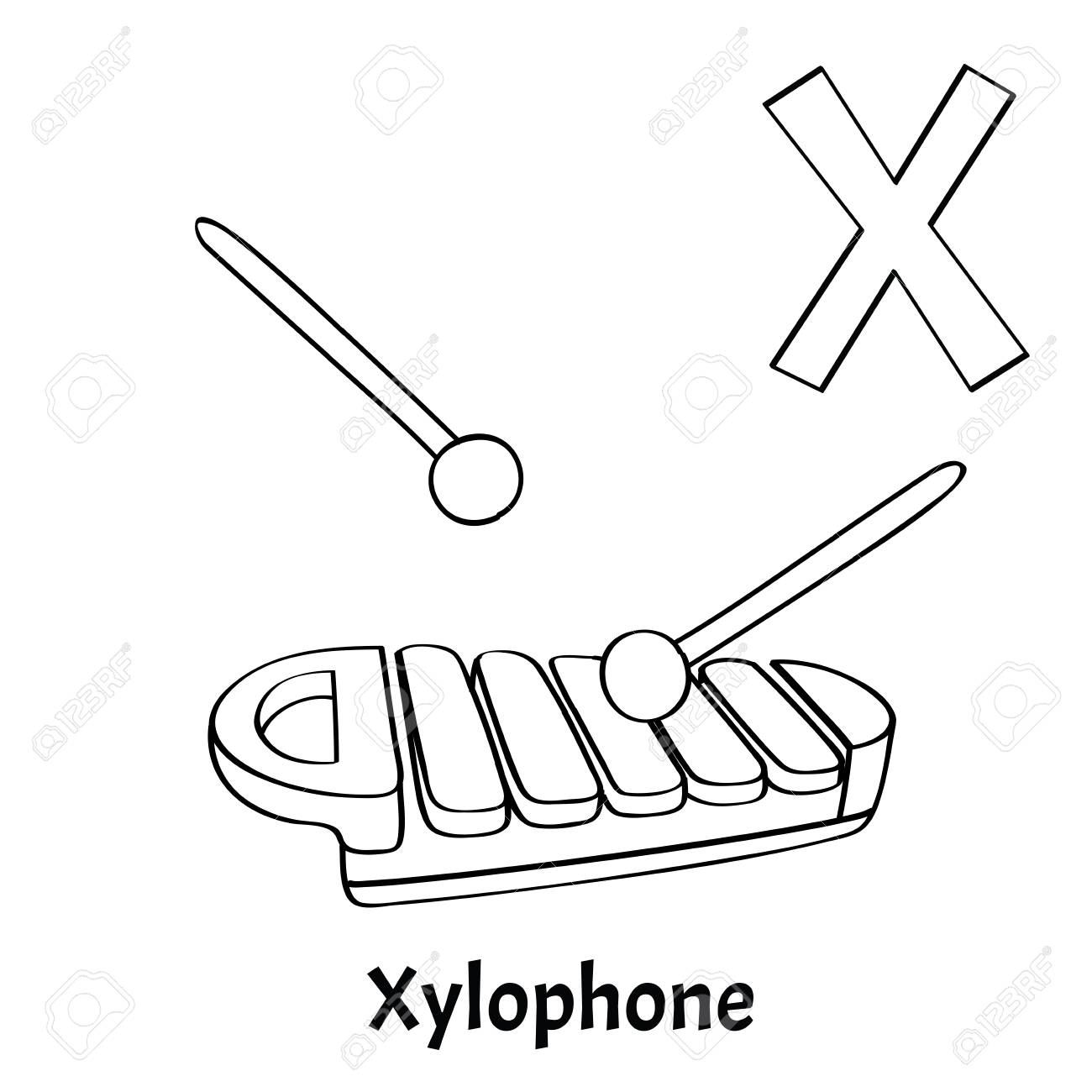 1300x1300 Letter X Coloring Pages